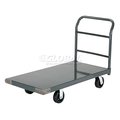 Global Industrial Platform Truck w/Steel Deck, 6 Rubber Casters, 72 x 36, 2000 Lb. Capacity 952129